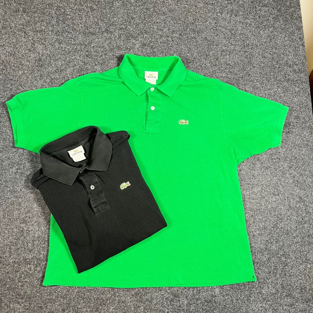 Lacoste Green Polo with Black Lacoste Polo